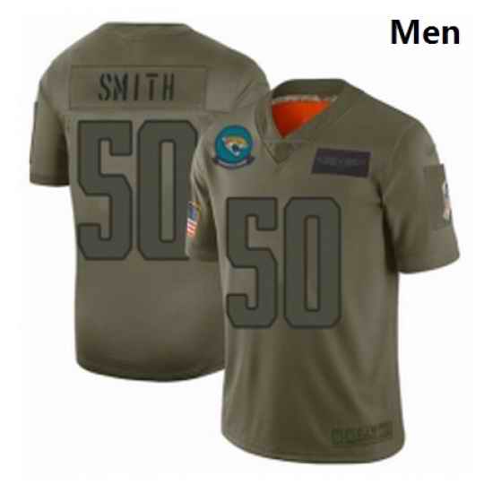 Men Jacksonville Jaguars 50 Telvin Smith Limited Camo 2019 Salute to Service Football Jersey